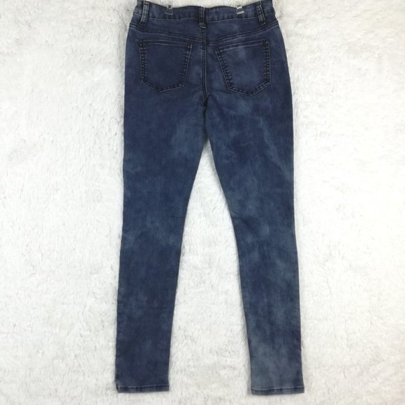 Revolution By Revolt Womens Jeans Skinny Blue Denim Acid Wash Low Rise Juniors 7 - Picture 2 of 12
